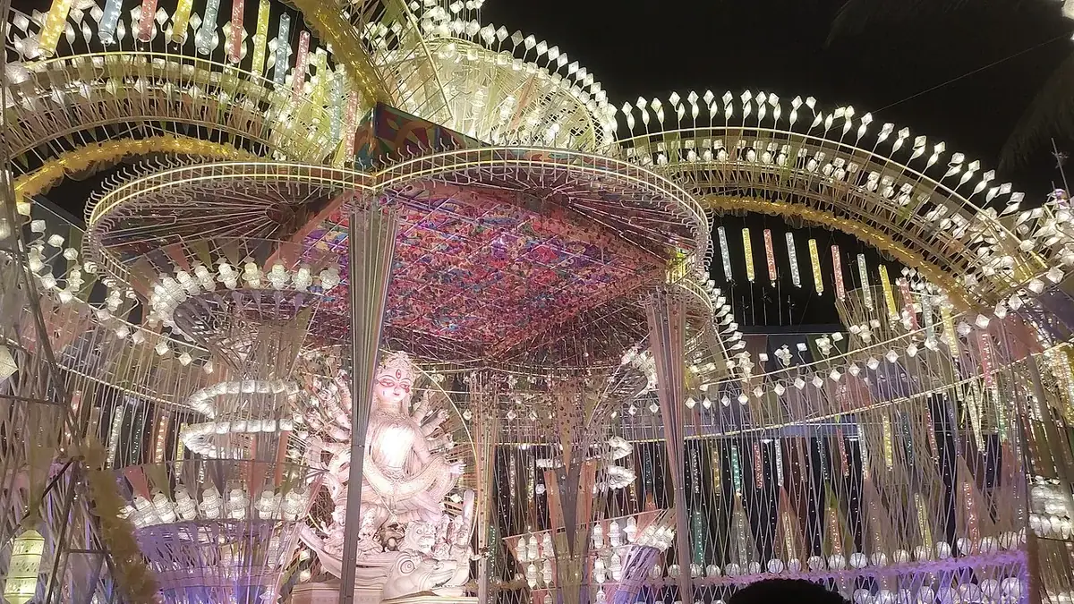 Durga puja Festivities 2023 Lights, Pandals, Shopping, food in south Kolkata 54