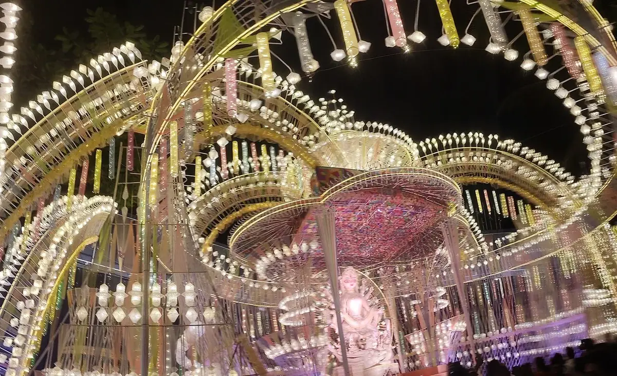 Durga puja Festivities 2023 Lights, Pandals, Shopping, food in south Kolkata 85